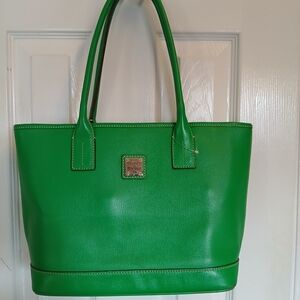 Dooney & Bourke Green Leather Tote Bag